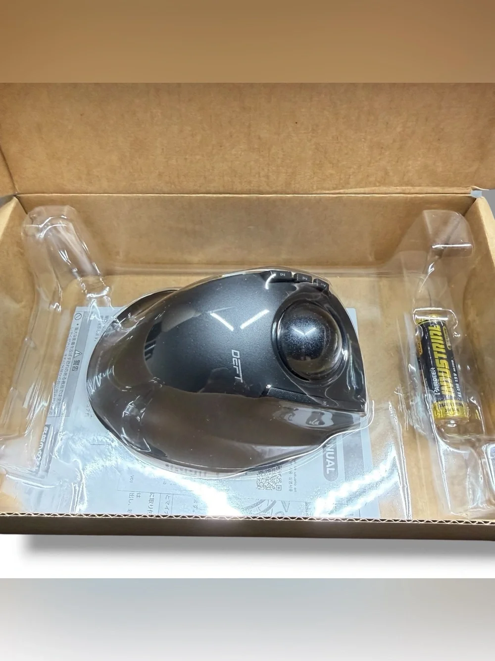 ELECOM DEFT Wireless Trackball Mouse M-DT2DRBK 2.4GHz 8-Button Mac Windows